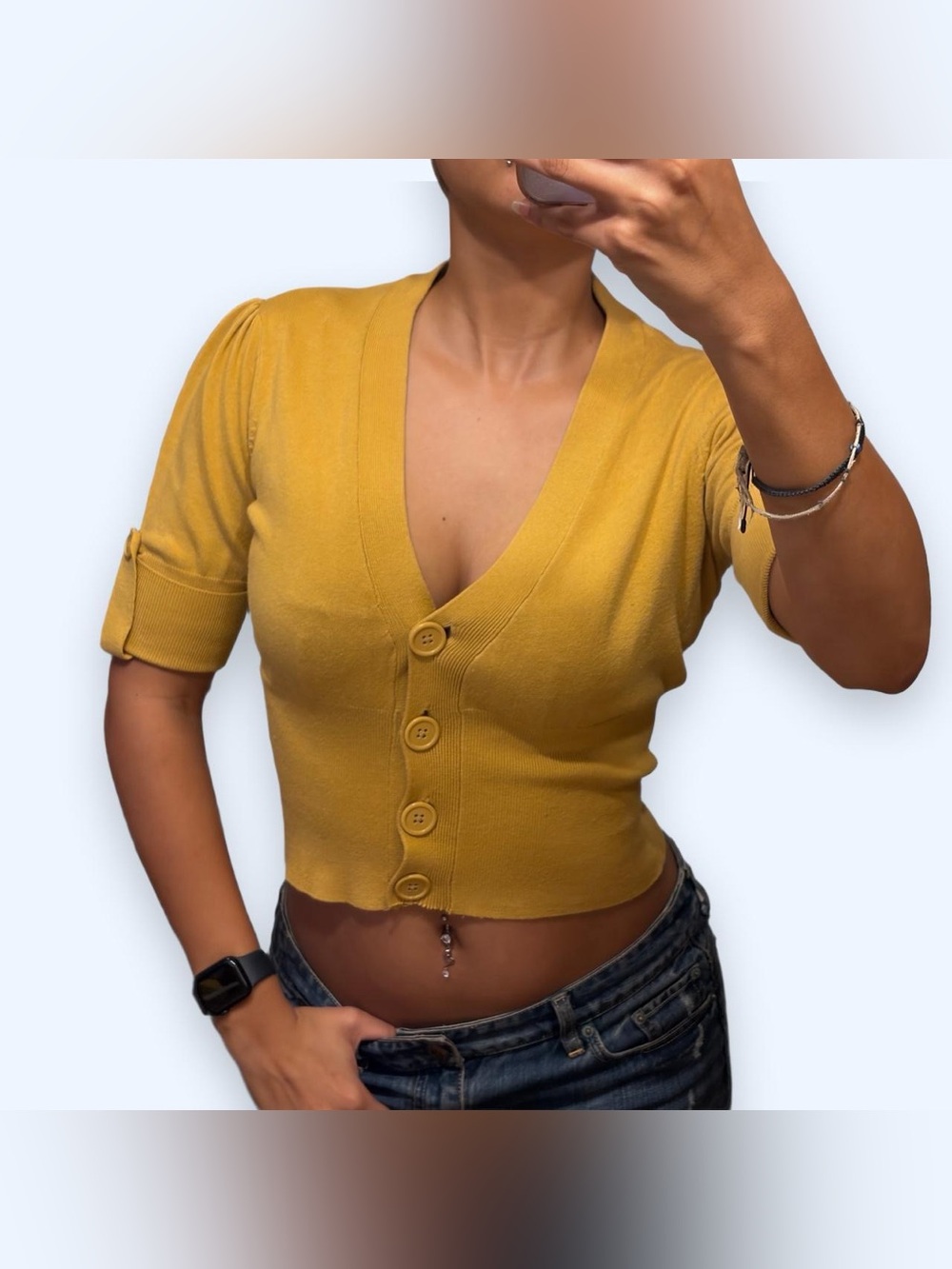 Y2K Crop Cardigan Bolero Top by Dressbarn!